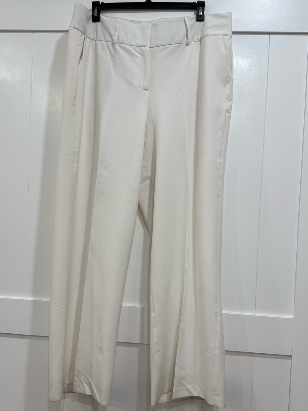 Lane Bryant Ivory Wide-Leg Trousers